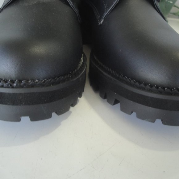 A New Day Black Combat Style Boots Ladies Size 9 - Picture 8 of 12